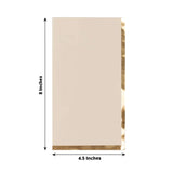 50 Pack Ivory Soft 2 Ply Disposable Party Napkins with Gold Foil Edge