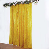 8ft Gold Metallic Fringe Shag Photo Backdrop Drapery Panel, Shimmery Tinsel Polyester Divider