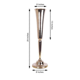 2 Pack 29" Gold Metal Trumpet Vases Set, Tall Floral Vase for Flower Arrangements & Centerpieces