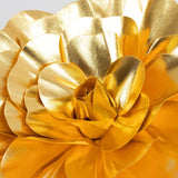 4 Pack | 16inch Large Metallic Gold Real Touch Artificial Foam DIY Craft Roses