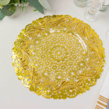 50 Pack Metallic Gold Medallion Style Paper Lace Doilies, 12inch Round Disposable Placemats