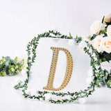 8inch Gold Decorative Rhinestone Alphabet Letter Stickers DIY Crafts - D