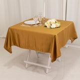 Gold Lamour Satin Square Table Overlay - 54inch