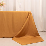 Gold Seamless Premium Polyester Rectangular Tablecloth 220GSM 90"x156inch for 8 Foot Table