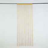 3ftx8ft Gold Silk Tassel String Curtains, Decorative Room Divider Panels