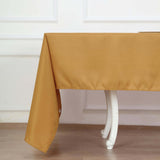 60"x126" Gold Polyester Rectangular Tablecloth