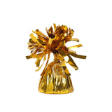 6 Pack | 5inch Metallic Gold Foil Tassel Top Party Balloon Weights, 5.5oz