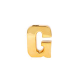 6inch Shiny Gold Plated Ceramic Letter "G" Sculpture Bud Vase, Flower Planter Pot Table #whtbkgd