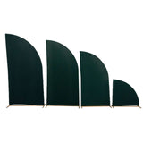 Set of 4 | Matte Hunter Emerald Green Spandex Half Moon Chiara Backdrop Stand Covers