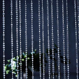 15 Strands | 15ft Crystal Beaded Ceiling Drape Curtains and Hanging Kit
