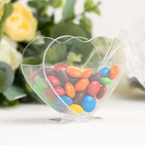 24 Pack | 2oz Mini Clear Disposable Heart-Shaped Pudding Snack Cups with Spoons