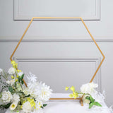 24inch Gold Metal Hexagon Self Standing Flower Balloon Frame Wedding Arch