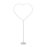 2 Pack White Heart Shaped Plastic Balloon Holder Column, 5ft Balloon Arch Stand Kit