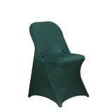 Hunter Emerald Green Spandex Stretch Fitted Folding Slip On Chair Cover 160 GSM