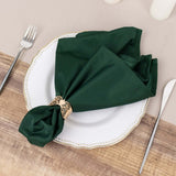 5 Pack Hunter Emerald Green Premium Scuba Cloth Napkins, Wrinkle-Free Reusable Dinner Napkins 20inch