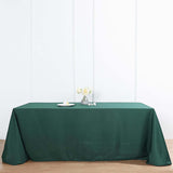 90x132 Hunter Emerald Green Polyester Rectangular Tablecloth