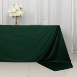 90x156inch Hunter Emerald Green Premium Scuba Wrinkle Free Rectangular Tablecloth Seamless Scuba