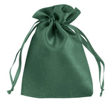 Green satin drawstring gift bag #whtbkgd