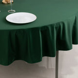 90" Hunter Emerald Green Premium Scuba Wrinkle Free Round Tablecloth, Scuba Polyester Tablecloth