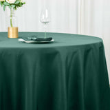 132inch Hunter Emerald Green 200 GSM Seamless Premium Polyester Round Tablecloth