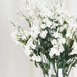 12 Stems | Ivory Artificial Silk Babys Breath Flower Bushes Spray#whtbkgd