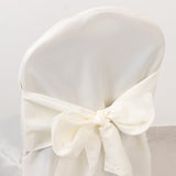 10-Pack Polyester Slip-On Banquet Chair Covers with Attached Sashes