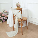 5 Pack | Ivory Gauze Cheesecloth Boho Chair Sashes 