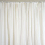 20ftx10ft Ivory Rod Ready Dual Layered Poly & Chiffon Backdrop Curtain