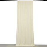 Ivory 4-Way Stretch Spandex Photography Backdrop Curtain with Rod Pockets, Drapery Panel