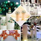 40inch Ivory Cylinder Display Column Stand, Pillar Pedestal Stand With Top Plate
