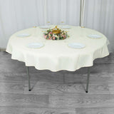 70" Ivory Premium Polyester Round Tablecloth - 220GSM