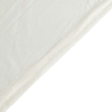 6ft Ivory Wavy Spandex Fitted Rectangle 1-Piece Tablecloth Table Skirt