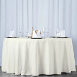 108" Ivory Premium Polyester Round Tablecloth - 220GSM