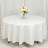 108" Fire Retardant Ivory Tablecloth Premium Polyester Round Table Cover