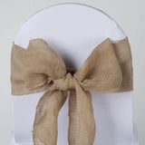 Authentic Rustic Burlap Sash - Natural Tone