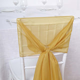 22inch x 78inch Mustard Yellow DIY Premium Designer Chiffon Chair Sashes