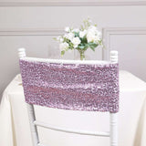 5 Pack | Lavender Lilac 6inch x 15inch Sequin Spandex Chair Sashes