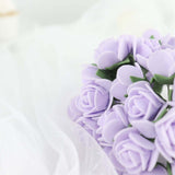 48 Roses | 1inch Lavender Lilac Real Touch Artificial DIY Foam Rose Flowers