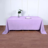 90inch x 132inch Lavender Lilac Polyester Rectangular Tablecloth