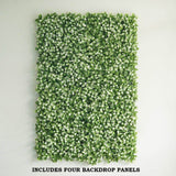 11 Sq ft. | White Tip Green Boxwood Hedge Garden Wall Backdrop Mat