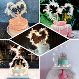 35inch L Real Ostrich Feather LED Light Up Cake Topper, Wedding Cake Decor