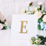 4inch Gold Decorative Rhinestone Alphabet Letter Stickers DIY Crafts - E