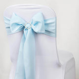 5 PCS | 6x108inch Light Blue Polyester Chair Sash