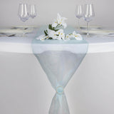 14inch x 108inch Light Blue Organza Runner For Table Top Wedding Catering Party Decoration