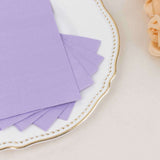 50 Pack 2 Ply Soft Lavender Disposable Party Napkins, Wedding Reception Dinner Paper Napkins