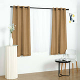 2 Pack | Handmade Natural Faux Linen Curtains 52x64inch Curtain Panels With Chrome Grommets