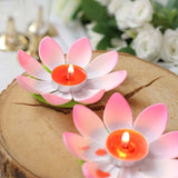 10 Pack | Colorful Lotus Flower Floating Tea Light Candle Lanterns