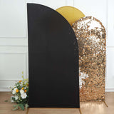 7ft Matte Black Spandex Half Moon Chiara Backdrop Stand Cover