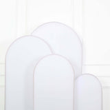 Set of 4 | Matte White Spandex Fitted Wedding Arch Covers