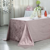 90inch x156inch Mauve Seamless Premium Velvet Rectangle Tablecloth, Reusable Linen